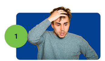 Man stressed about finances